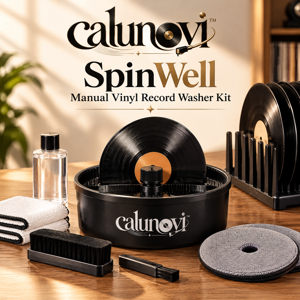 calunovi™ SpinWell Manual Vinyl Record Washer Kit