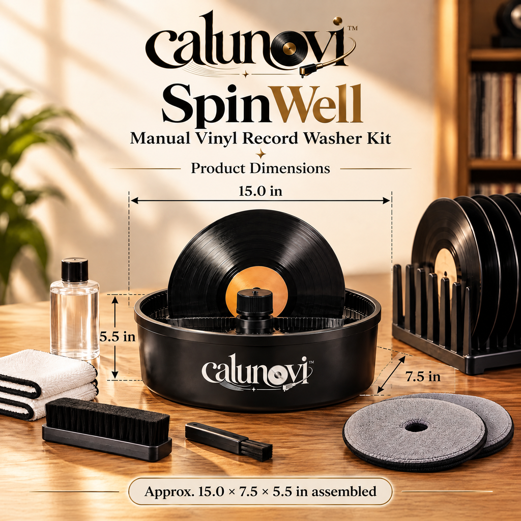 calunovi™ SpinWell Manual Vinyl Record Washer Kit