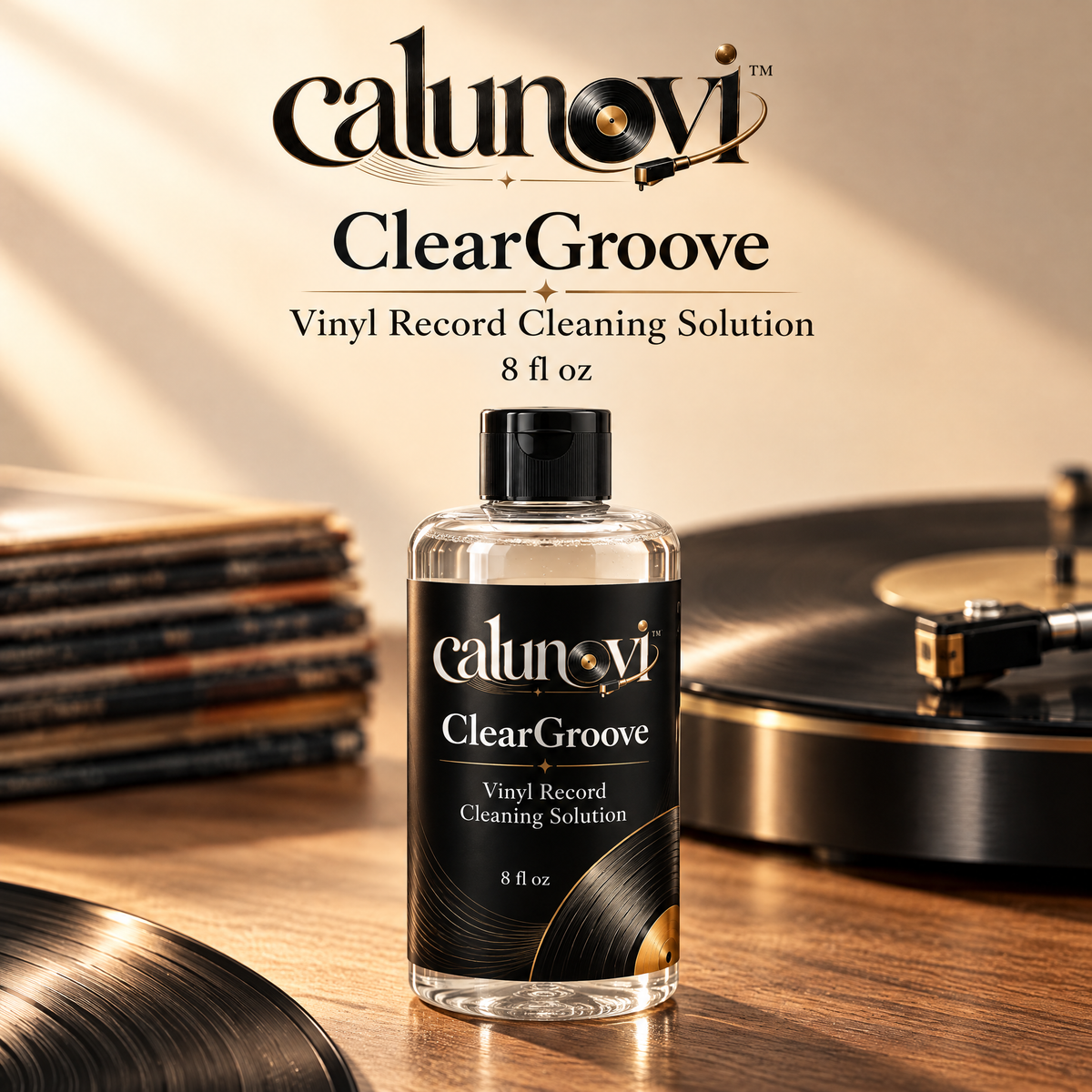 calunovi™ ClearGroove Vinyl Record Cleaning Solution, 8 fl oz