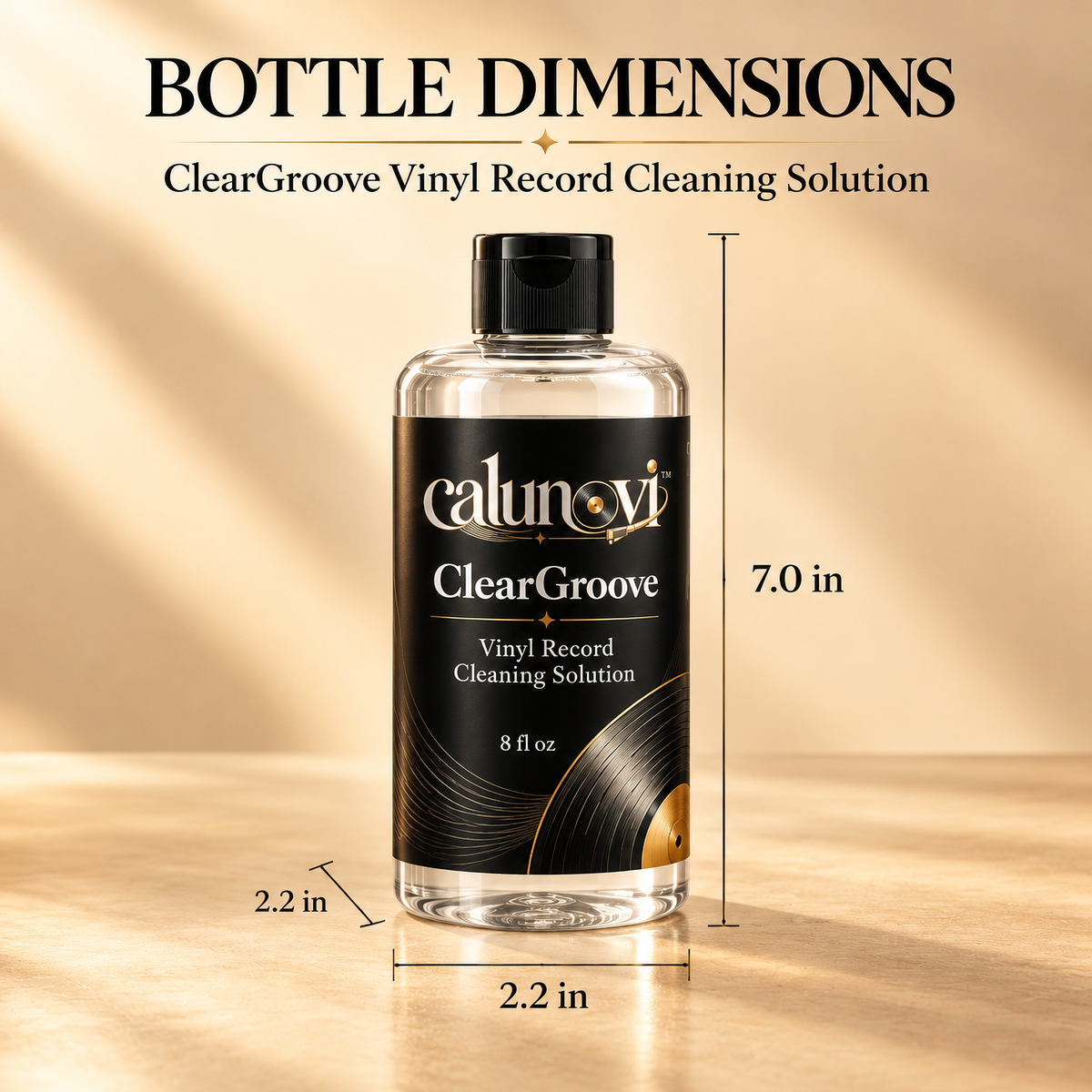 calunovi™ ClearGroove Vinyl Record Cleaning Solution, 8 fl oz