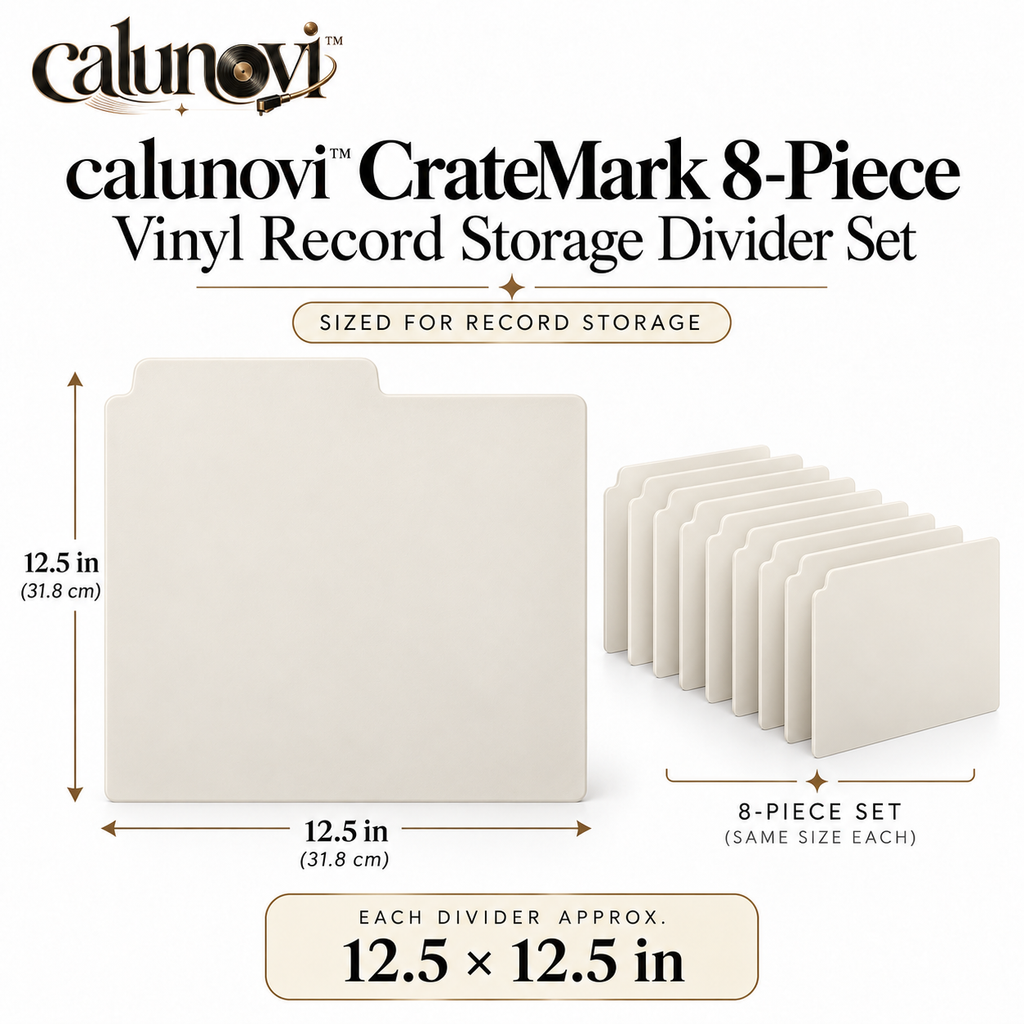 calunovi™ CrateMark 8-Piece Vinyl Record Storage Divider Set
