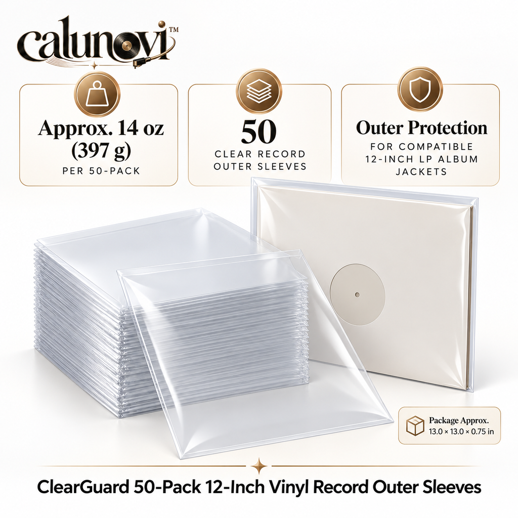 calunovi™ ClearGuard 50-Pack 12-Inch Vinyl Record Outer Sleeves