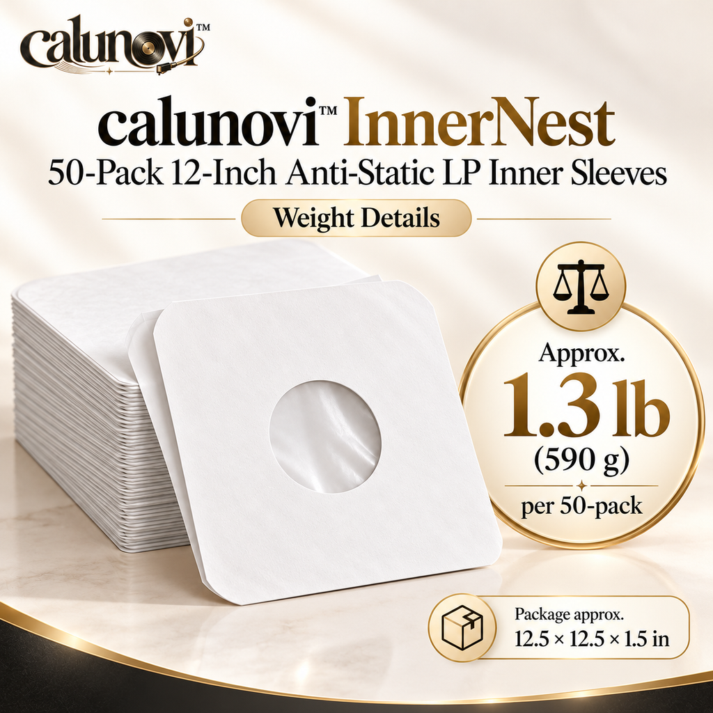 calunovi™ InnerNest 50-Pack 12-Inch Anti-Static LP Inner Sleeves