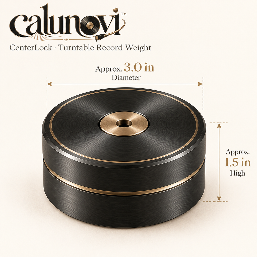 calunovi™ CenterLock 12 oz Turntable Record Weight Stabilizer