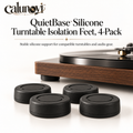 calunovi™ QuietBase Silicone Turntable Isolation Feet, 4-Pack